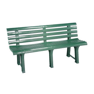Zahradní plastová lavice ORCHIDEA (d.145 cm x š.49 cm x v.74 cm), zelená
