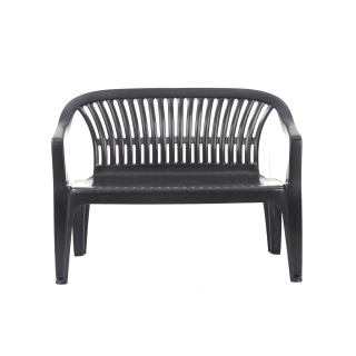 Zahradní plastová lavice DIVA (d.114 cm x š.55 cm x v.82 cm), antracit