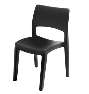 Plastová židle KLIK KLAK LUX, černá