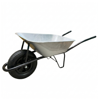 Stavební kolečko s pozinkovanou korbou 80L, nafukovací kolo