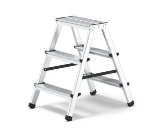 Hliníkové štafle 2x3 oboustranné DD3, DRABEST HOME (nosnost 125kg)