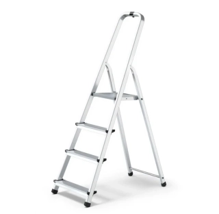 Hliníkové schůdky 4 stupně, jednostranné DRABEST ALD4 HOME (nosnost 125kg)