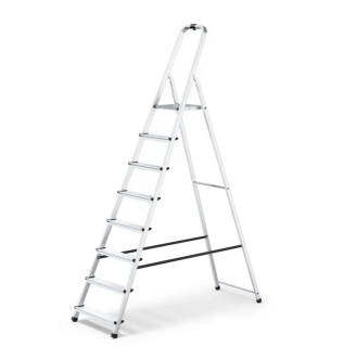 Hliníkové schůdky 8 stupně, jednostranné DRABEST ALD8 HOME (nosnost 125kg)