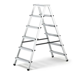 Hliníkové štafle 2x6 oboustranné DD6, DRABEST HOME (nosnost 125kg)