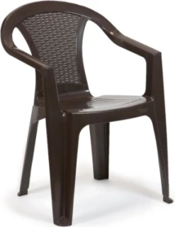 Plastová židle nízká KORA, hnědá