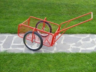 Dvoukolový vozík Pegas, červená barva (450 x 640 x 280 mm)