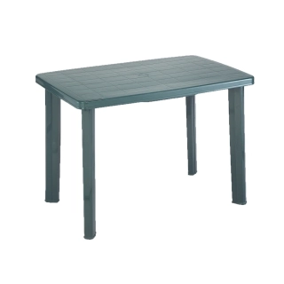 Plastový stůl FARETTO s otvorem pro slunečník, zelený (101x68x72cm)