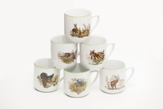 Hrnek 400ml PĚTKA-LES.ZVĚŘ A13520, čes.porcelán