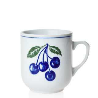 Hrnek 300ml TROJKA-TŘEŠNĚ PG001, čes.porcelán