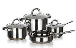 Sada nádobí 7-dílná CUISINO, NR/sklo