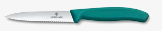 Nůž 10cm loupací, vlnitý, špičatý ZELENÝ, VICTORINOX