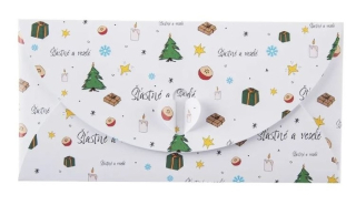 Obálka 22x11cm ŠŤASTNÉ A VESELÉ, papír