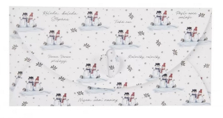 Obálka 22x11cm SNĚHULÁK, papír