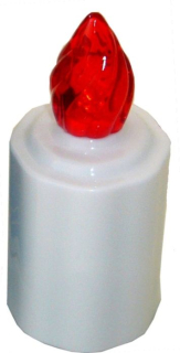 Svíčka 1ks LED červená/bílá LED ZE1, 88dní, hřbitovní