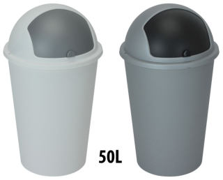 Koš odp.50l (40x40x67cm) s klapkou, 2barvy