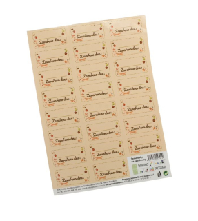 Etikety ZAVAŘENO (23ks) obdélníkové samolepky