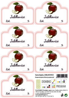 Etikety JABLKOVICE 7ks, samolepky
