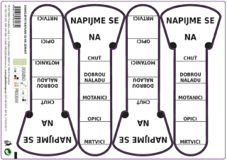 Etikety NAPIJME SE 4ks, samolepky