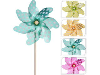 Zápich větrník 55cm, d22cm, transparent, dekorace