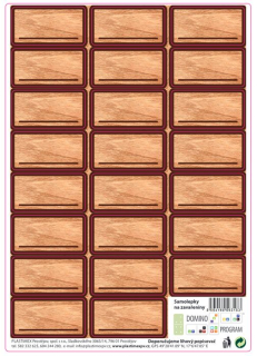 Etikety (23ks)-imitace Dřevo, obdélníkové samolepky