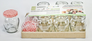 Sklenice zavařovací 145ml (8ks) AMFORA + víčka PUNTÍK TO53 (10ks)