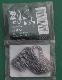 Háček-50ks-krátký železný vánoční /100/