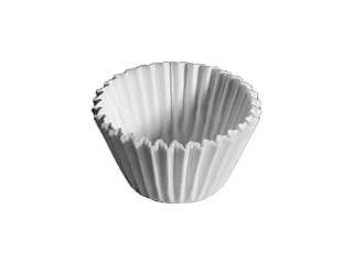 Košíček d25x19mm, 200ks, bílý papír, MUFFINY