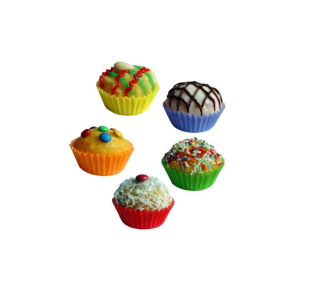 Košíček d35x20mm, 100ks, barevný papír, MUFFINY