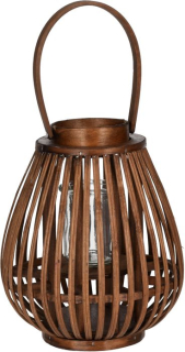 Lucerna d23x27cm, hnědá, bambus