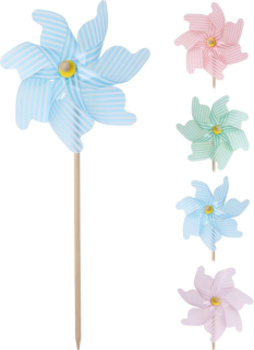 Zápich větrník 74cm, d30cm, transparent, dekorace