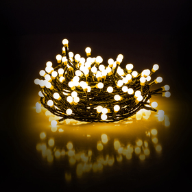 Vánoční řetěz kuličky 100LED 10+5m teplá bílá
