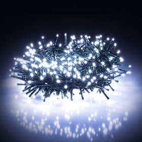 Vánoční řetěz - ježek 600LED 11+5m studená bílá