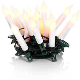 Vánoční řetěz - svíčky 20LED 5+5m teplá bílá