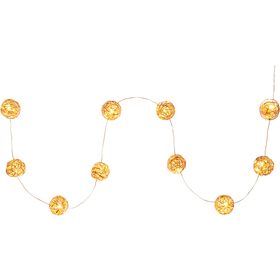 Vánoční řetěz - Koule měděné 10LED teplá bílá