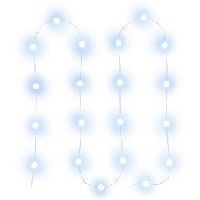 Vánoční řetěz - Nano vločky 20LED studená bílá