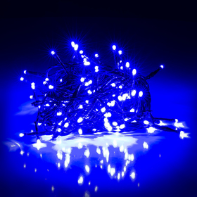 Vánoční řetěz 150LED 15+5m modrá