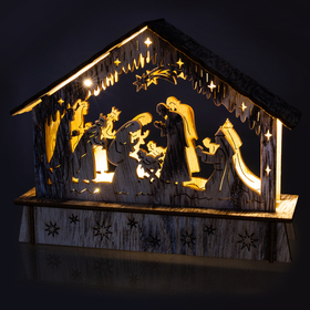 Betlém silueta dřevěný 6LED