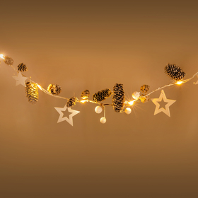 Vánoční řetěz - girlanda nano 10LED bílá