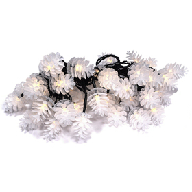 Vánoční řetěz - šiška 80LED 20+5m teplá bílá