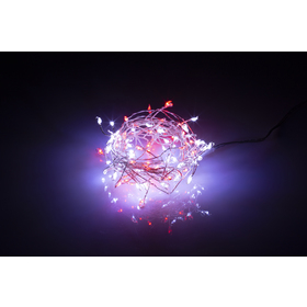 Vánoční řetěz - Nano 30LED červená/studená bílá