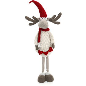 Vánoční sob s LED plyšový 91cm