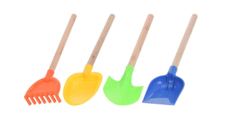 Nářadí 42cm dětské, 4druhy, dřevo/plast