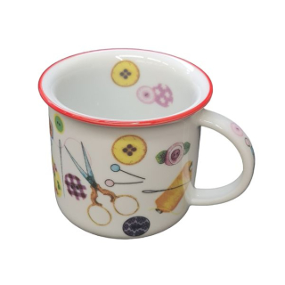 Hrnek 250ml TINA - ŠITÍ, KANTA U3087, čes.porcelán