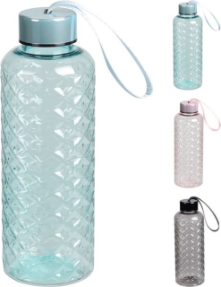Láhev 0,50l s uzávěrem, 3barvy, transp.plast