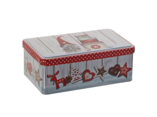 Dóza plech.18x11x7cm, SKŘÍTEK vánoční