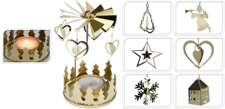 Zvonění andělské zlaté, 6druhů, kov