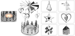 Zvonění andělské stříbrné, 6druhů, kov