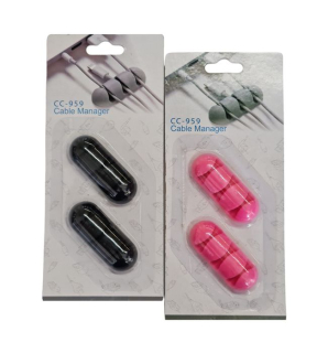 Organizér-držák elektro kabelů, samolep., plast