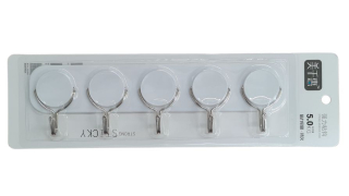 Háček-5háček kulatý (ovál), výkyv., kov/plast, samolep.