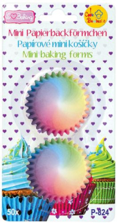 Košíčky na pralinky barevné 50ks, papír